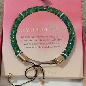 Crystal Energy Blue Green Bracelet NWT